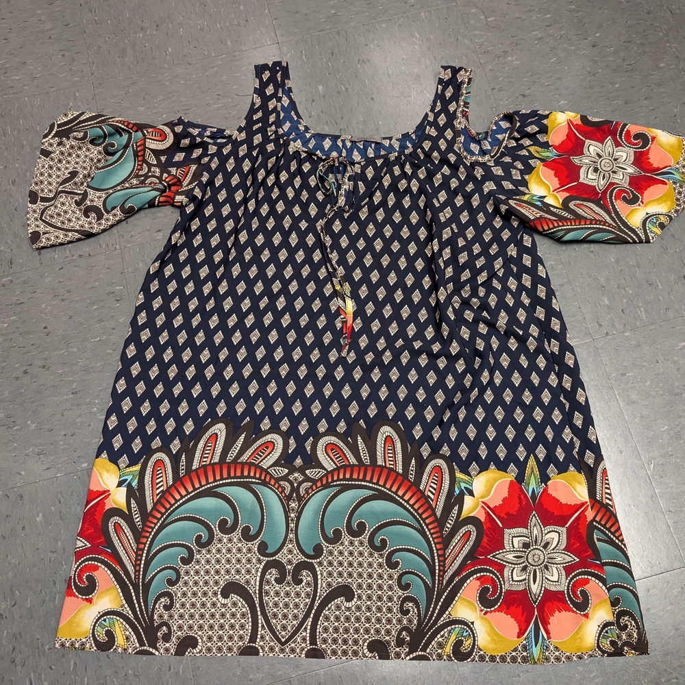 Colorful Patterned Women's Top